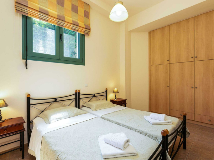 Bedroom 3, Secluded Villa w Private Pool, Children Play Area, Pool Table, BBQ & Sea Views, Crete