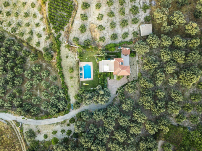 Exterior & Views 2, Secluded Villa w Private Pool, Children Play Area, Pool Table, BBQ & Sea Views, Crete