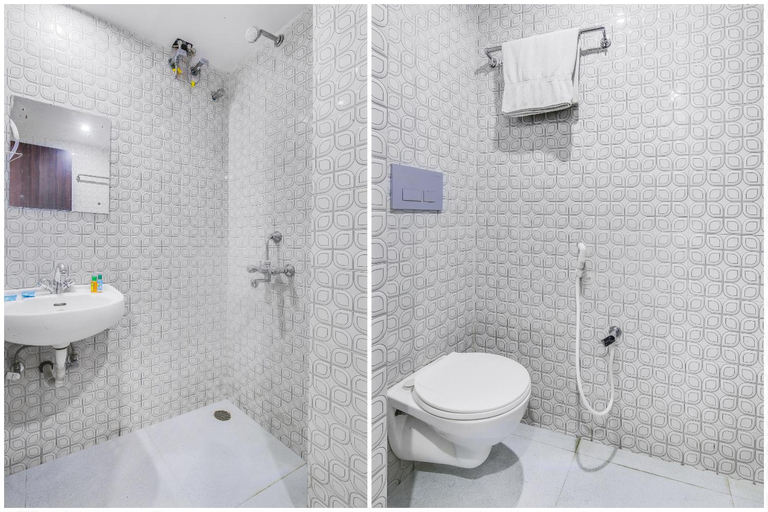 Bathroom, FabHotel East Field Homes Viman Nagar, Pune