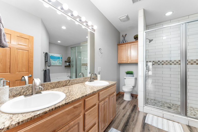 Bathroom 4, The Nest At Point One 3 Bedroom Condo by RedAwning, Stone