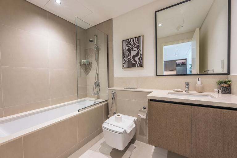 Bathroom, Stayis - 1 BR Iconic Burj Khalifa View, Dubai