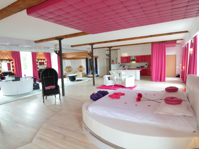 Bedroom 3, Lush Apartment with Sauna, Hot Tub, Mountain Views in Ensival, Liège