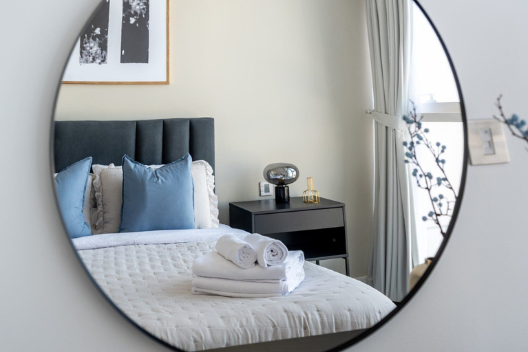 Bedroom 3, Silkhaus Modern Tower in Business Bay Gym Access, Dubai