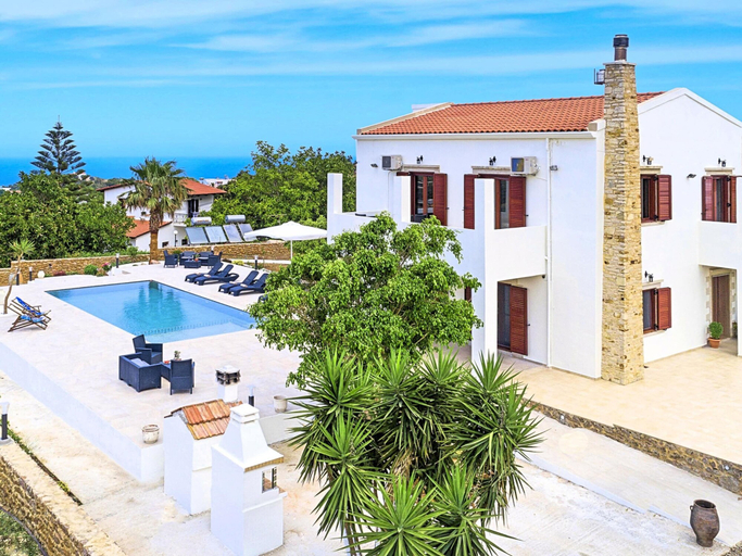 Exterior & Views 2, Beautiful Large Villa With Pool and sea View at Nice Georgioupolis, Crete