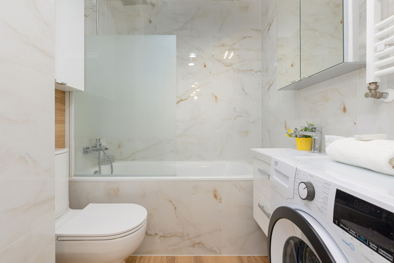 Bathroom, Apartment Kotsisa + Parking by Renters, Warsaw