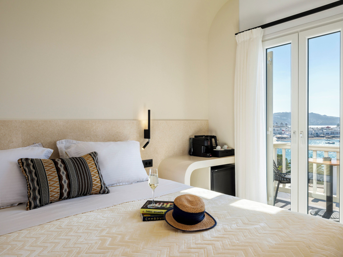 Bedroom 5, Yalos hotel sunset view, South Aegean