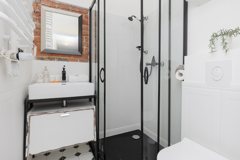 Bathroom, Warsaw Pruszków Apartment by Renters, Pruszków