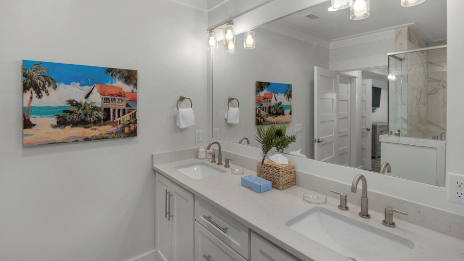 Bathroom 4, Modern Luxury in Old Seagrove w/ Private Pool + Golf Cart - Sleeps 11, Walton
