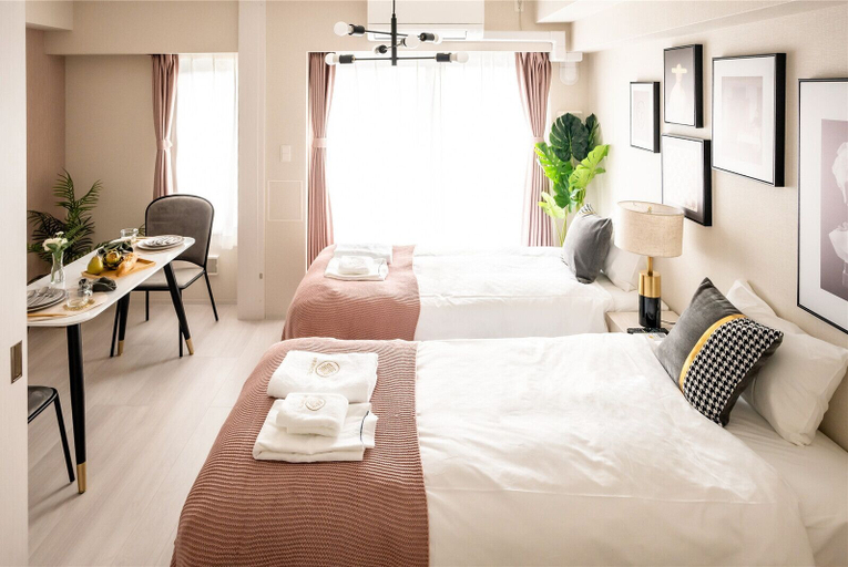 Bedroom 2, Tanimachikun Hotel Niponbashi47, Osaka