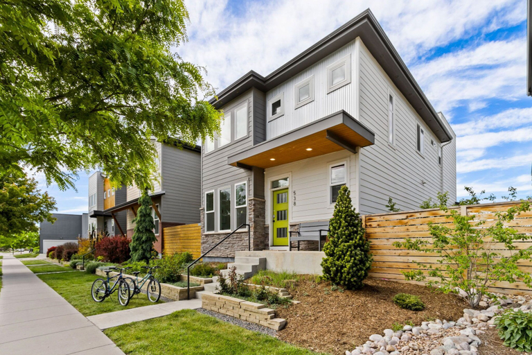 Exterior & Views 2, Contemporary Gem - Rooftop Deck & Private Hot Tub!, Larimer
