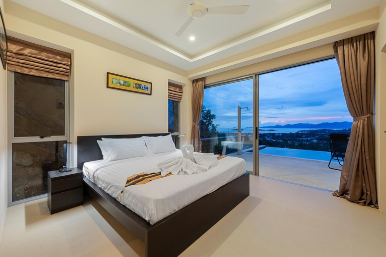Bedroom 3, Two Sisters Hill - Vue sur mer - 3 BR, Ko Samui