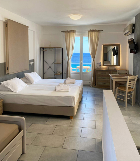 Bedroom 3, Agnadi Syros Beachfront Studios & Rooms, South Aegean