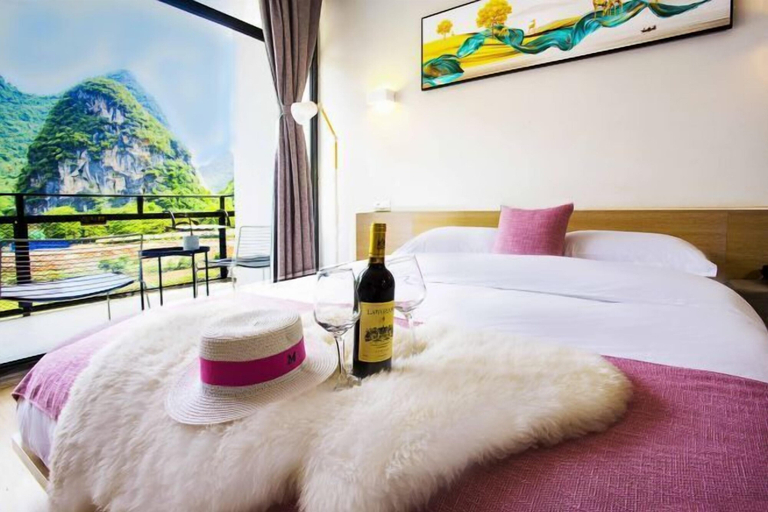 Bedroom 3, Yangshuo Xitian Yueshan Homestay (Eternal Love Store), Guilin