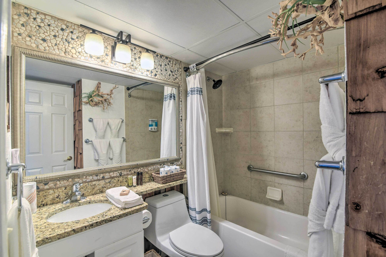Bathroom 4, Steps to Sand + 2 Pools! Galveston Coastal Getaway, Galveston