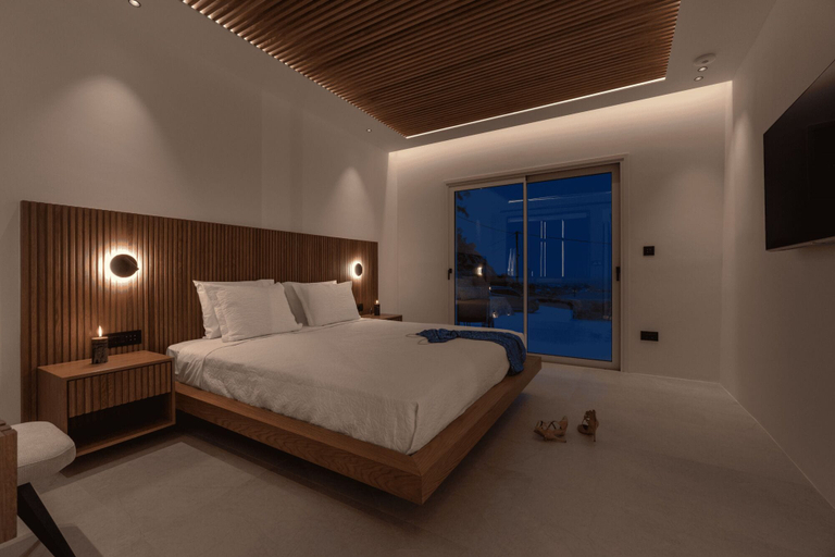 Bedroom 3, Elit Villa Psarou Mykonos, South Aegean