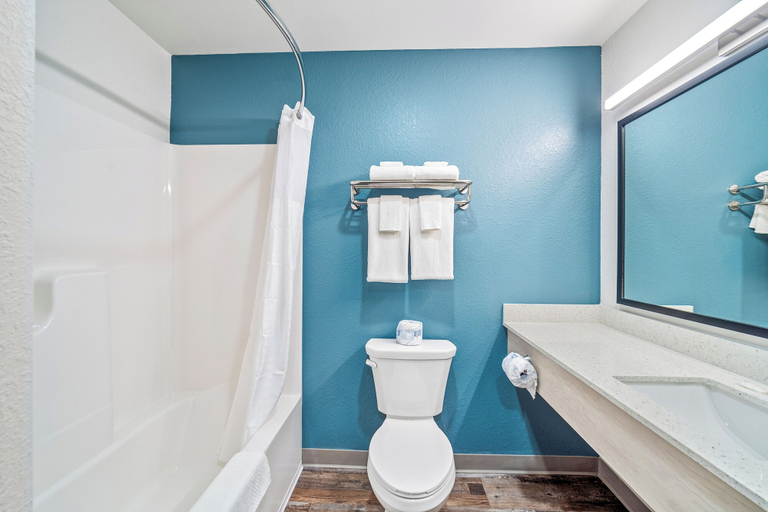 Bathroom 5, WoodSpring Suites Winston-Salem near Hanes Mall, Forsyth