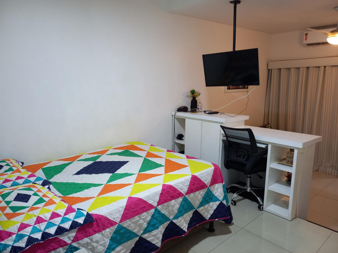 Bedroom 3, Studio Lateral Vista Mar Barra Internet cama de casal Netflix, Salvador