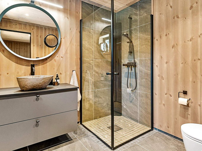 Bathroom 5, 7 Person Holiday Home in Lampeland, Flesberg
