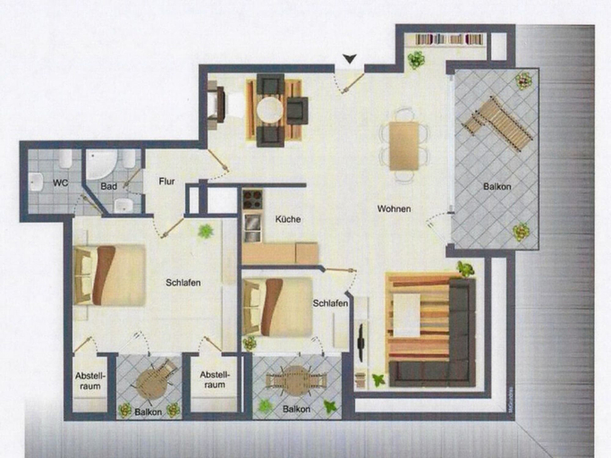 Floor plan, Penthouse Apartment With Pool, Ostholstein