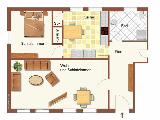 Floor plan, Holiday Apartment Wanlik Hus, Nordfriesland