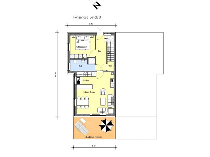 Floor plan 4, "landlust" Modern Retreat, Ostholstein