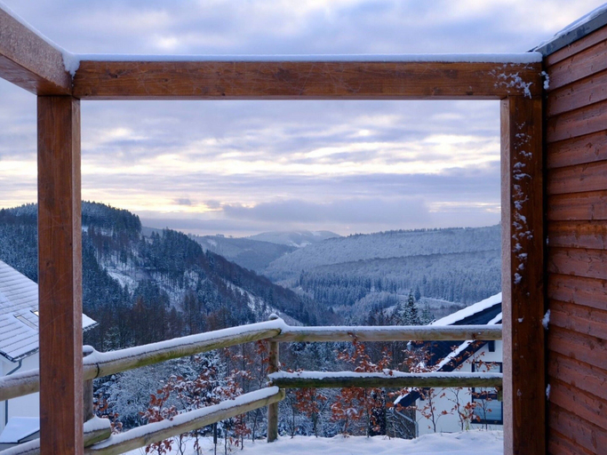 View from property 3, Luxury Cottage With Wood Stove, ski Area at 200m, Hochsauerlandkreis