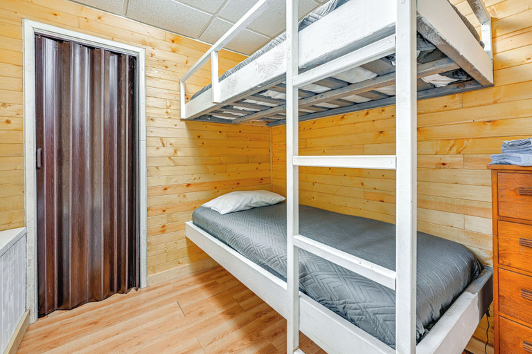 Bedroom 2, Lakefront Cabin w/ Fire Pit, Dock, & Boat Rental, Eau Claire