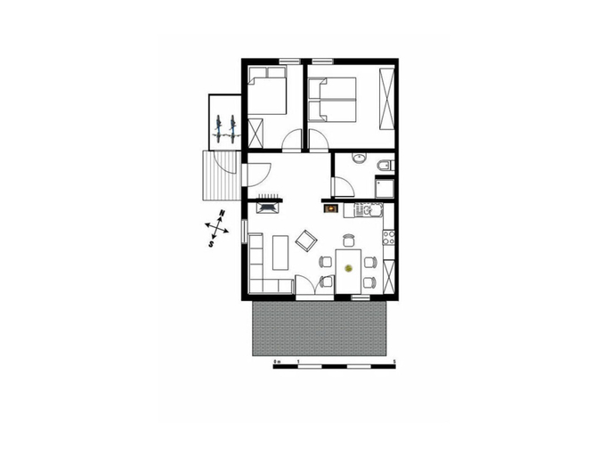 Floor plan, Holiday Apartment Windrose, Rostock