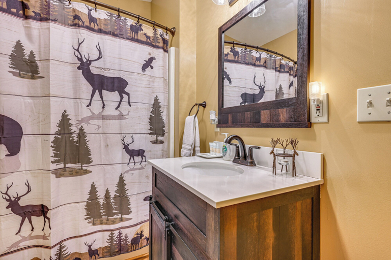 Bathroom 3, Secluded Farwell Cabin w/ Fire Pit & Gas Grill!, Clare