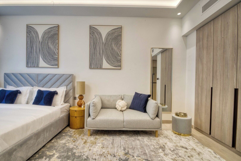 Bedroom 2, Elegant studio in Me Do Re Tower, Dubai