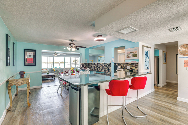 Food & Drinks 5, Waterfront Getaway w/ Pool & Dock - Walk to Beach!, Pinellas
