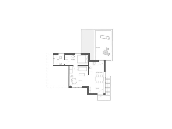 Floor plan, Bauhaus Holiday Apartment by the Lake, Potsdam-Mittelmark