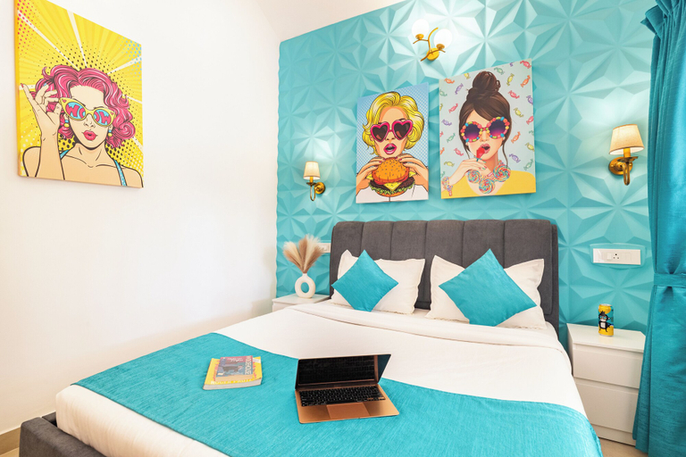 Bedroom 3, AlohaStayz, North Goa