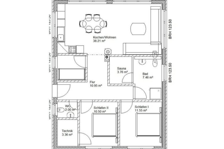 Floor plan, Holiday Home Chalet Wilde Wiese, Friesland