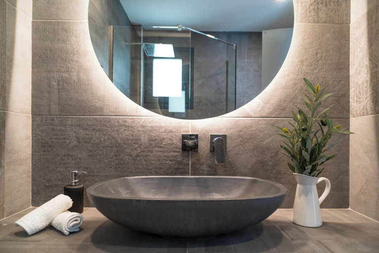 Bathroom 5, Olive Green Studios and Apartments, North Aegean
