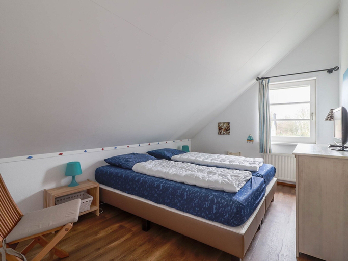 Bedroom 3, Waterfront Villa With Terrace in Friesland, Wûnseradiel
