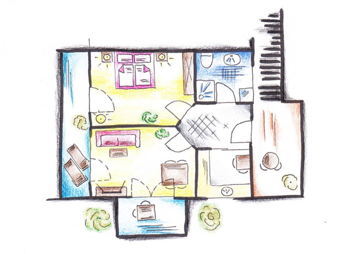 Floor plan, Lagrein in the Prantenbergergut, Bolzano