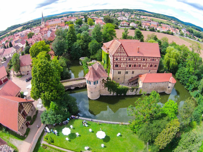 Aerial view, Pleasant Apartment in Unsleben, Rhön-Grabfeld