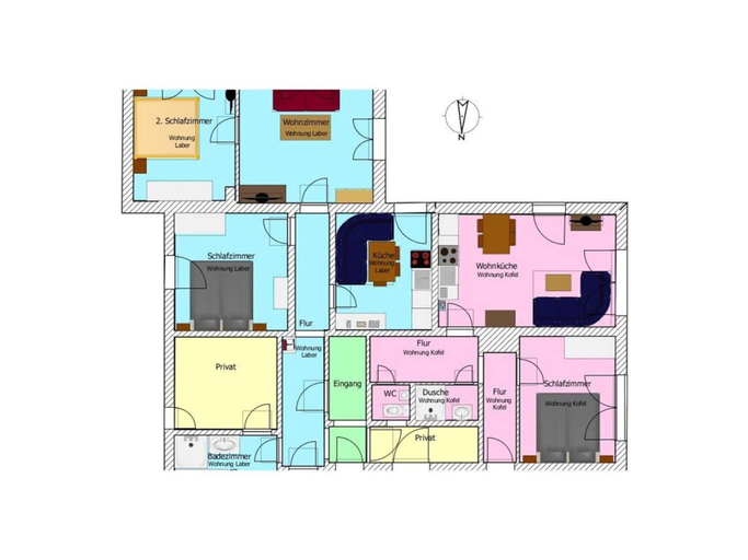 Floor plan, Bricklayer's Apartment Kofel, Garmisch-Partenkirchen