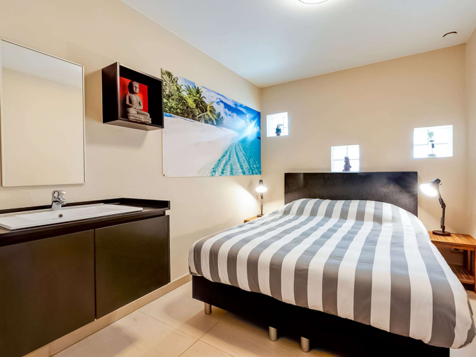 Bedroom 3, Modern Holiday Home in Avelgem with Sauna & Hot Tub, West-Vlaanderen