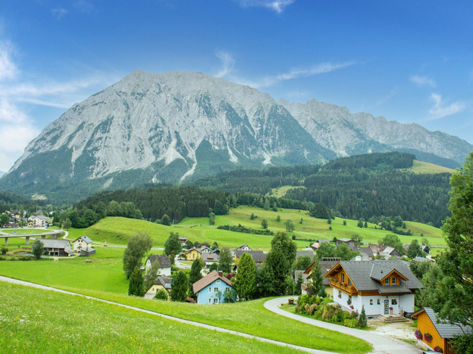 View from property 2, Apartment Tauplitz Near Ski Lift & Slopes, Liezen