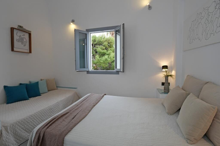 Bedroom 4, Perissa Blue Dome Rooms, South Aegean