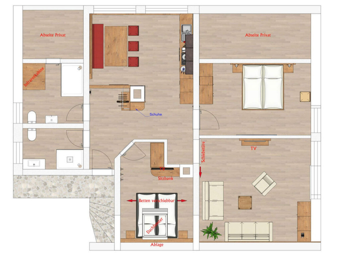 Floor plan, Holiday Apartment Rubihorn, Oberallgäu