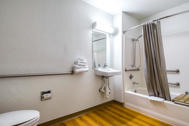Bathroom 5, Motel 6 Stanton, Orange