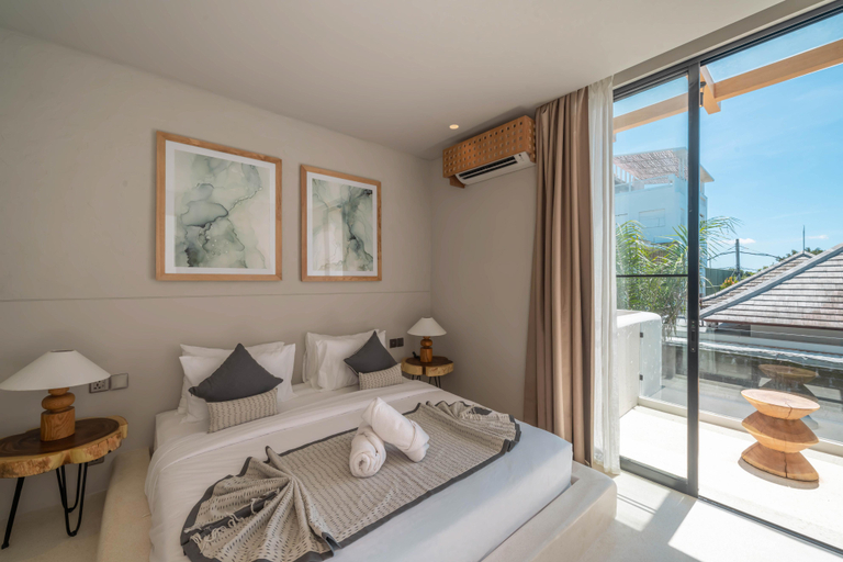 Bedroom 3, Berawa Breeze: Chic 4BR Beachside Oasis with Sauna, Badung