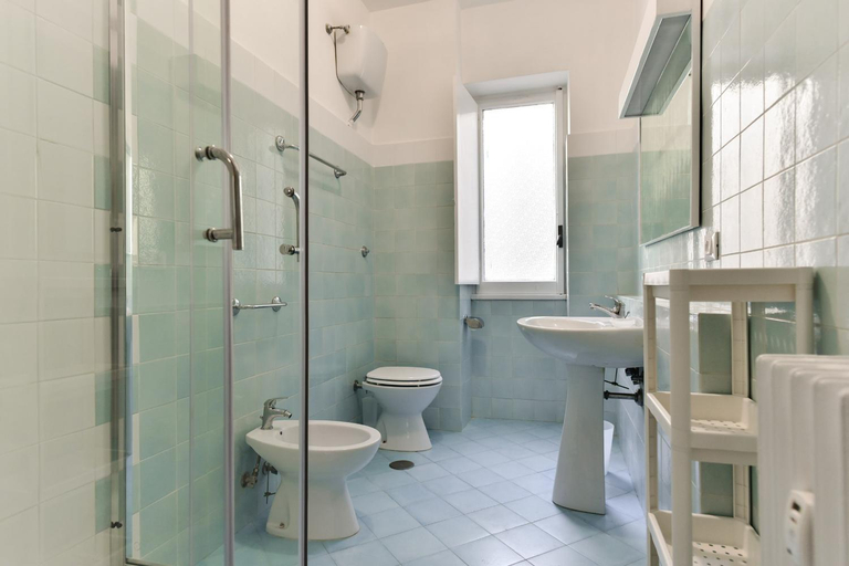 Bathroom 3, Red & White Vatican Apartment, Rome