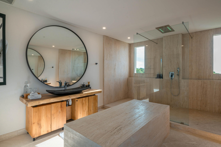 Bathroom 3, Villa Namaskar - Iconic 5BR Cliff Top Villa - 180° Ocean View, Badung