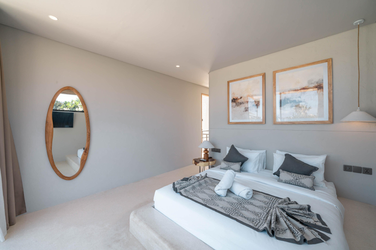 Bedroom 3, Berawa Breeze: Chic 4BR Beachside Oasis with Sauna, Badung