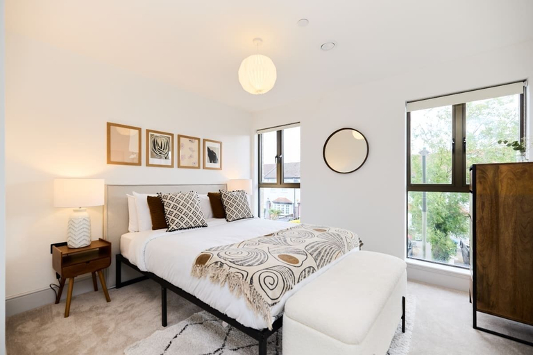 Bedroom 2, The South Wimbledon Hideout - Fancy 1bdr Flat With Balcony, London