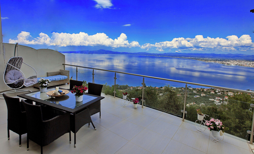 Balcony 5, Ilektra Studio Apt with Sea View, Peloponnese